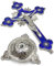 Dekorativer Kreuz-Anhänger für Zuhause, Regal, Tischdekoration, geeignet für Familie, Kirche, Zuhause, Regal, Auto, Schlüsselanhänger, Dekoration, religiöses stehendes Kruzifix, Raumdekoration,