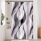 Uiiooazy Tenda Doccia Lavender, Tenda da Doccia Astratta Geometrica Banda Linee Tenda per Doccia Antimuffa Impermeabile Tessuto in Poliestere Lavabile Tenda per Vasca da Bagno con 8 Ganci 120x200cm