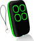 Telecomando Cancello Universali, Rolling Code e Codice Fisso 280-868 MHz, 4 in 1 multifrequenza, telecomando cancello compatibile con più di 90 marche, telecomando universale 433MHz (Verde)