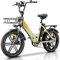 KAISDA E-Bike Klappbar 20 Zoll Fatbike – 36V20.8Ah Doppelakku, bis 45-90KM Reichweite & 150KG Belastungebike 20 Zoll Fat Tire für Schnee, Stadt, Strand – 33KG Leicht & IPX-Wasserdicht