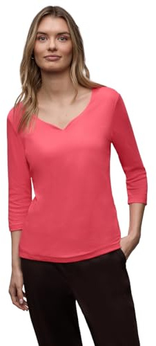 Street One Shirt mit Herzausschnitt Striking Coral 44