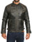 A1 FASHION GOODS Biker Stil Echtes Lederjacke Für Männer Jahrgang Stil Gewaschen Zwei Ton Effekt Lammfell Mantel-Django (XXL - EU 54)