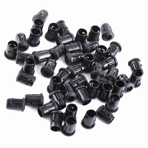 FTVOGUE 50 Stücke Licht Halter Shell Kunststoff Lampenfassung Diodenhalter Shell Clip Lünette Montieren 3mm 5mm 8mm 10mm LED Halter Panel Display Schwarz(5mm (0.2in))