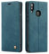 QLTYPRI Hülle für Samsung Galaxy A40, Vintage Dünne Handyhülle mit Kartenfach Geld Slot Ständer PU Ledertasche TPU Bumper Wallet Case Flip Schutzhülle für Samsung Galaxy A40 - Blau