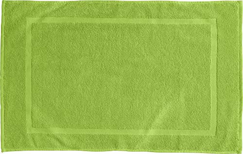 REDBEST Duschvorlage, Badteppich Chicago apfelgrün Größe 50x80 cm - extra dick, weich, saustark und strapazierfähig (weitere Farben)