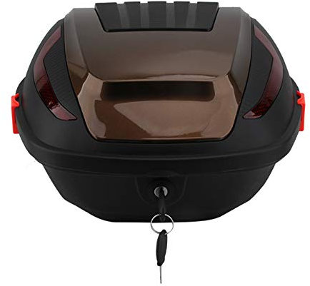 ZXCASDF Topcase Motorradkoffer,Motorradkoffer, Rollerkoffer Für Motorräder, Roller, Mofas Und Quads, Helmkoffer, Topcase, 41 X 41 X 28 cm,Braun