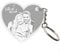 MyPrezzie Schlüsselanhänger Herz personalisiert mit Gravur| 4,5 x 4,5 cm I | Jahrestag für Ihn & Sie | Partner Geschenke mit Foto