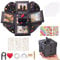 int!rend Geschenkbox Explosionsbox - Explosionsbox Bastelset 12,5 x 12,5 x 12,5 cm - Überraschungsbox Geburtstag Hochzeit Fotobox zum selbstgestalten mit Zubehör - Schwarz