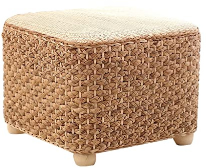 TUOENO Ottoman Storage Footstool Home Living room Woven Rattan Sofa Stool Decoration Furniture With Cover Large Storage Space For Storing Toys Strong Bearing Capacity, Change Shoes Bench