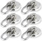 MAGXCENE 6 Piezas 36mm Ganchos Magnéticos 40KG Fuerza de Atracción, Imanes Neodimio Gancho 360 ° Gancho Magnético Giratorio, Imanes con Gancho para Refrigerador de Cocina, Techo, Parrilla, Garaje