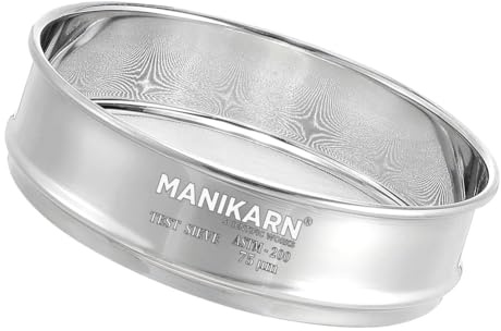 MANIKARN Lab Test Sieve Dia 8 inch 75 micron High Quality stainless steel Test Sieve (ASTM No. 200)