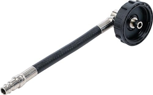 BGS 9001-2 | Bremsenentlüftungsadapter | Euro 20 | mit beweglichem Anschlussschlauch, Schwarz