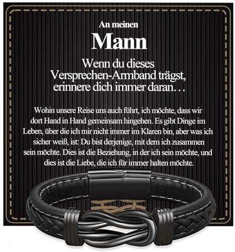 VGWON Armband Herren, Männergeschenke, Geschenke für Männer, Geburtstagsgeschenk für Männer Jahrestag Geschenk für Ihn Freund Ehemann 310