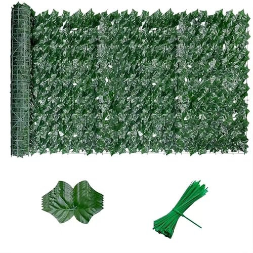 Haie de lierre artificiel - Brise-vue - 100 x 300 cm (2 x 50 x 300 cm) - Brise-vue pour balcon, clôture - Plantes artificielles - Brise-vue pour le jardin