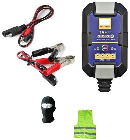 Compatible avec 1450 Night Train INIEZIONE FXSTBI Chargeur Automatique DE Batterie 6V/12VOLT pour Batterie Plomb/AGM/Gel/Lithium Maintien DE Charge Voitures,Motos,Camping,Quad,Jet Ski