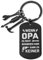 COLOFALLA Opa Geschenk Schlüsselanhänger Doppelseitig Vatertag Geschenk Opa Geschenke für Opa Geschenk Geburtstag Bester Opa Geschenk Vatertagsgeschenk(Schwarz)