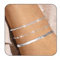 Kenivira Sterling Silber Armband Damen Armband 14K Vergoldet Zierliche Geschichtete Armbänder Verstellbare Stapelarmbänder Gold Silber Armbänder für Frauen