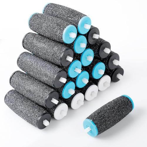 AiQInu 20 Pièces Rouleaux de Remplacement, 3 Types de Rugosité Rouleau Rapeuse Pieds, Recharge Rapeuse Electrique Compatible avec Scholl
