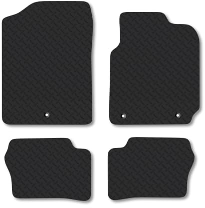 Fits Kia Picanto (2017-2020) 5mm Rubber Car Mats | Heavy Duty Rubber Tailored Fit Floor Mats Full Coverage Durable Waterproof Accessories Easy Clean Anti Slip Made in the UK
