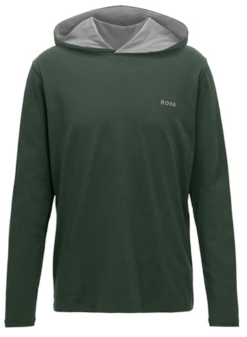 BOSS Men's Lounge Long-Sleeved Shirt, Open Green, L