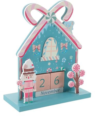 TOPPERFUN 1 Satz Kalenderverzierung aus Holz Countdown -Kalender