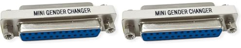 Value Mini Gender Changer, 25pin Hembra-Hembra (Paquete de 2)