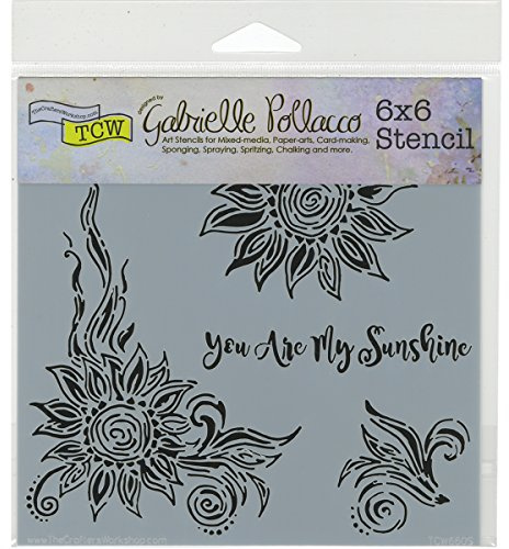 The Crafters Workshop TCW660S My Sunshine Stencil, Transparent, 6 x 6-Inch (18 x 16 x 0.1 cm)