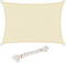 WOLTU Vela ombreggiante 4x6m in HDPE 180 g/m² Traspirante Tenda a Vela Parasole Rettangolare Protezione Solare Respirante Anti UV Giardino Esterni Beige