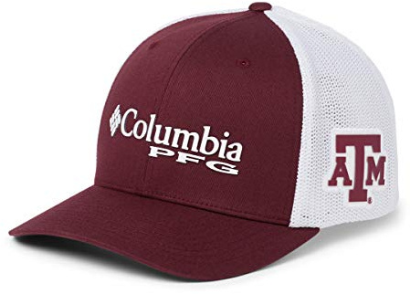 NCAA Texas A&M Aggies Herren PFG Mesh Ball Cap, S/M, TAM - Deep Maroon