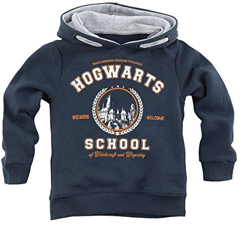 Harry Potter Kids - Hogwarts School Unisex Kapuzenpullover Navy 152