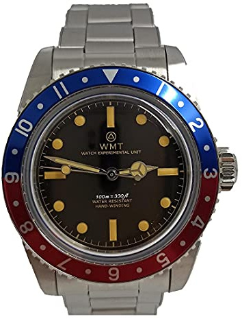 Walter Mitt Sea Diver Vintage Automatik Schwarz Blau Rot Herren Uhr