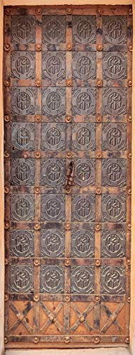 A.Monamour Türtapete Selbstklebend Türfolie Türposter 3D Vintage Alte Eisentür Textur Hintergrund Vinyl Folie Türdeko Tapete Wandbild Türaufkleber Türtattoo 90 x 200 cm