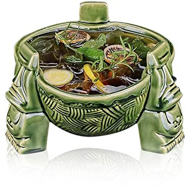 WINISH Scorpion Bowl 32 ounce Ceramic Decorative Bowl Island-themed Rum Punch Cocktail Glass For Bar, Party, Holidays TM4003