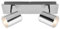 BRILONER Leuchten - Deckenspot, Badleuchte, Badlampe, Deckenleuchte, Strahler dreh- und schwenkbar, 2x LED/GU10, IP44, Chrom, 290x99x112mm (LxBxH), 2731-028, Silber