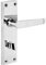 Designer Levers - Victorian Straight Lever Door Handles - Polished Chrome - 1 Pair - Bathroom Locking Door Handle - with Thumbturn