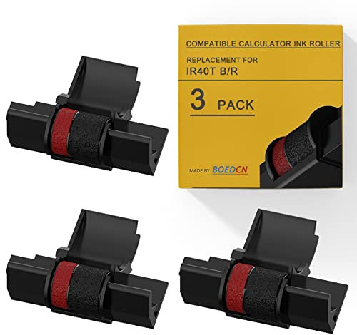 3 Stück kompatibler Taschenrechner, Ersatz für Casio hr-100tm Tinte IR-40T Tintenrechner, kompatibel mit Casio HR-100TM HR-170RC Canon P23-dhv CP13 Sharp EL-1801V, einzeln versiegelt. ed, b/r