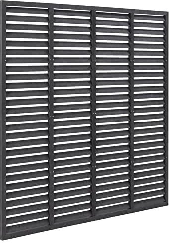 Festnight Lamellenzaun WPC 180x180 cm Wpc Sichtschutzzaun Sichtschutz Terasse Sichtschutzzaun Wpc Sichtschutzwände Sichtschutz Windschutz Lamellen Grau