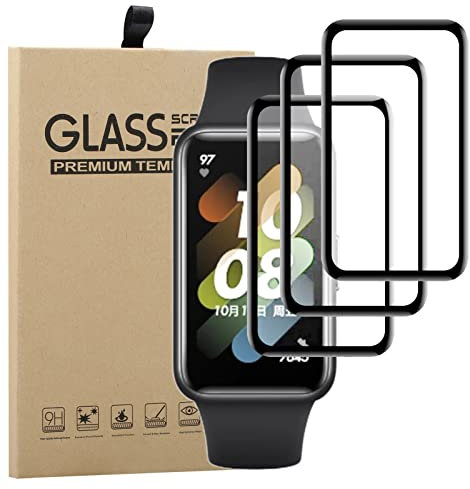 GEJEFA Protector de Pantalla para Honor Band 7/Huawei Band 7/Honor Band 6, [3 Unidades] 9H Dureza De Alta Definición Anti-Arañazo sin Burbujas Protector