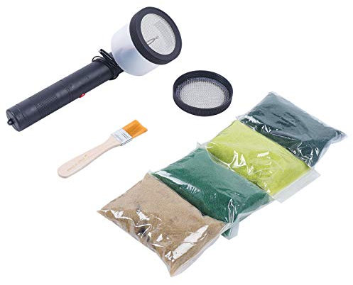 Mini applicateur statique de flocage d'herbe d'ABS modélisation scénique, Mini applicateur de flocage d'herbe pour appareil d'herbage, aménagement paysager, scénique, modélisme, table de sable