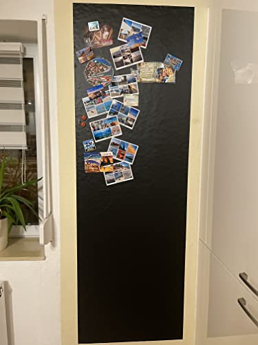 Tafelfolie magnetisch & selbstklebend | 60cm breite | 25 Größen l schwarz l Kreidetafel l Wandtafel Magnet Tafel l inkl. Kreidestift + 10 Magnete (50x150cm)