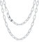 LELOUCHY 925 Sterling Silber Büroklammer Kette Halskette für Herren Damen Silber Kette Schmuck – Karabinerverschluss 5,2 mm 18 Zoll