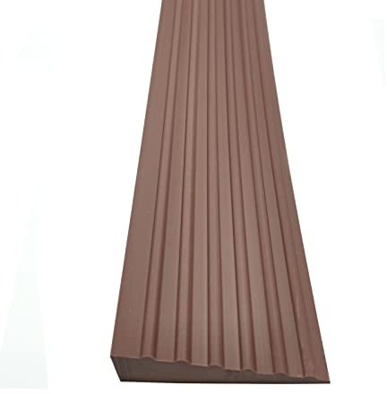 ZZLQIAN PVC Rubber Solid Non-Slip Ramp Threshold Reducer-Wheelchair Threshold Transition Strip-Butt Up Threshold-Moldings Trim-for Doorways Floor Tile Edge Wheelchair Scooter 3pack(32×7.5×1.5cm)Brown