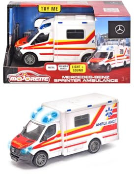 MOJORETTE Grand Series 213712001038 Ambulanz aus Metall und Kunststoff, 12,5 cm, Licht und Sound