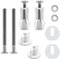 Raiflager 2 Set Universal Toilet Seats Screws and Bolts Toilet Seat Fittings Toilet Seat Hinges Screws Bolts for WC Seat Toilet Covers Replacement, White
