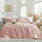 Michorinee Housse de Couette 200x200 Rose Parure de Lit 2 Personnes en Microfibre avec Fermeture Éclair, Parure Housse Couette Adulte Couleur Unie avec 2 Taie d'oreiller 65x65 cm