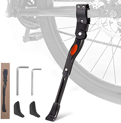 Fahrradständer Mountainbike 24~28 Zoll Einstellbarer Universal Fahrrad Seitenständer Aluminiumlegierung Hinterbauständer mit Rutschfestem Gummifuß Bicycle Stand für e-Bike, Cityrad, Rennrad, BMX, MTB