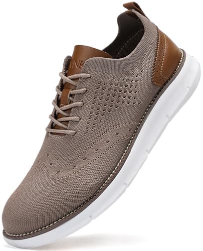 SVNKE Scarpe Oxford Uomo Maglia Elasticizzata Basse Vintage Stringate | Colletto elastico e suola MD, calzata semplice e versatile per tutti gli eventi