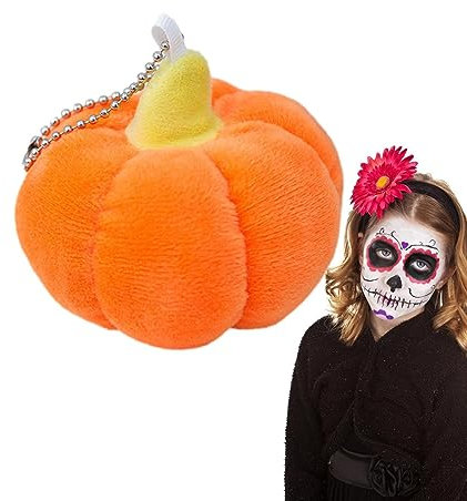 Sysdisen Kürbis Plüschtier,Niedlicher Plüsch-Schlüsselanhänger Halloween-Kürbis-Plüschpuppe - Bequemer Plüsch-Schlüsselanhänger, Kürbis-Schlüsselanhänger, gefüllter Plüsch für Kinder als Geschenk