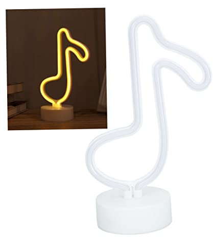 DOITOOL Neon-tischlampe Mit Musiknotenhalter -neonschild Beleuchtung Raumdekor Für Partys Zu Hause