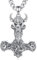 EUDORA Harmony Ball Thor Hammer Kette für Damen Herren Sterling Silber 925, Vintage Mjölnir Kette Halskette Wikinger Amulett Nordischer Schmuck Geschenk für Frauen Herren, 22+2